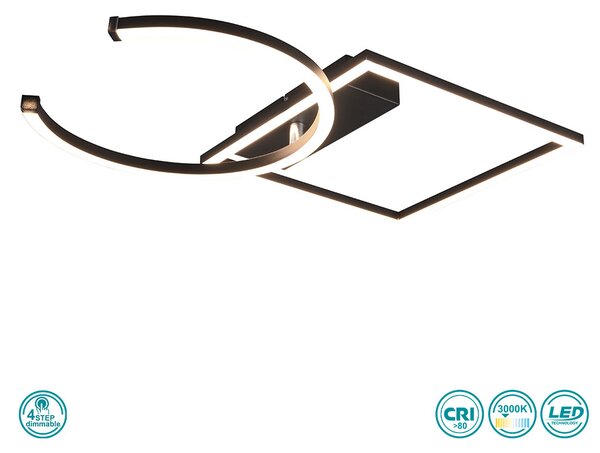 Φωτιστικό Οροφής RL Lighting Pivot R62162132 Μαύρο Ματ (3000K)