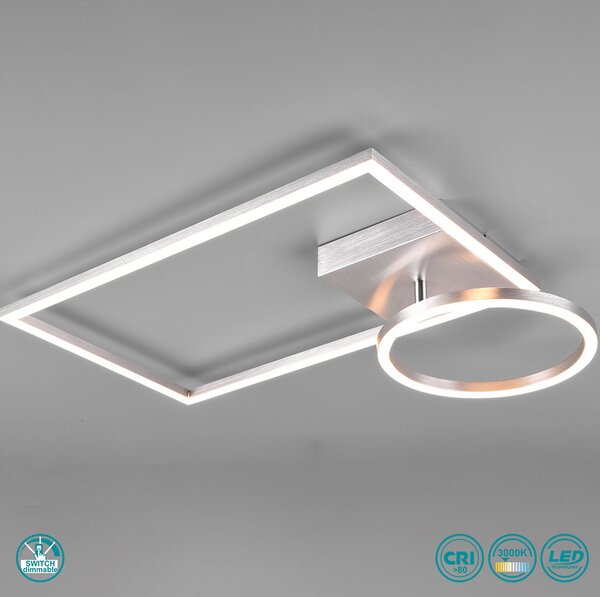 Φωτιστικό Οροφής RL Lighting Verso R62182105 Βουρτσιστό Αλουμίνιο