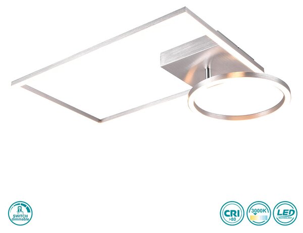 Φωτιστικό Οροφής RL Lighting Verso R62182105 Βουρτσιστό Αλουμίνιο