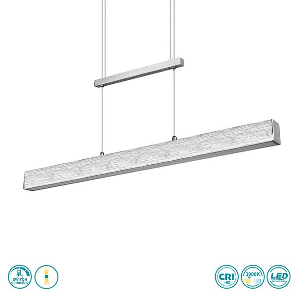 Γραμμικό Φωτιστικό RL Lighting Paros R32043105 Βουρτσιστό Αλουμίνιο