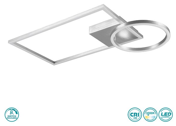 Φωτιστικό Οροφής RL Lighting Verso R62182105 Βουρτσιστό Αλουμίνιο