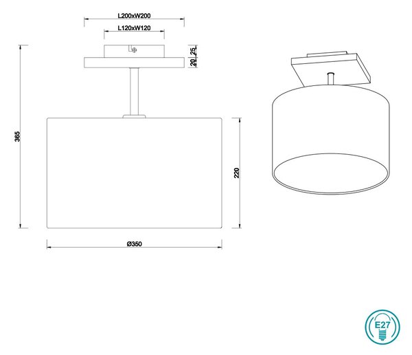 Φωτιστικό Οροφής Retro Trio Lighting Elmau 602100130 Ξύλο