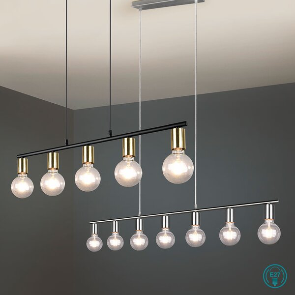 Φωτιστικό Κρεμαστό Ράγα RL Lighting Vannes R30185008 Οξυντέ-Μαύρο Ματ