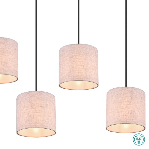 Φωτιστικό Κρεμαστό Ράγα Retro Trio Lighting Elmau 302100430 Ξύλο