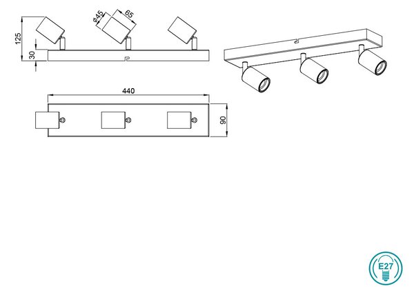 Φωτιστικό Σποτ RL Lighting Vannes R80183007 Νίκελ Ματ