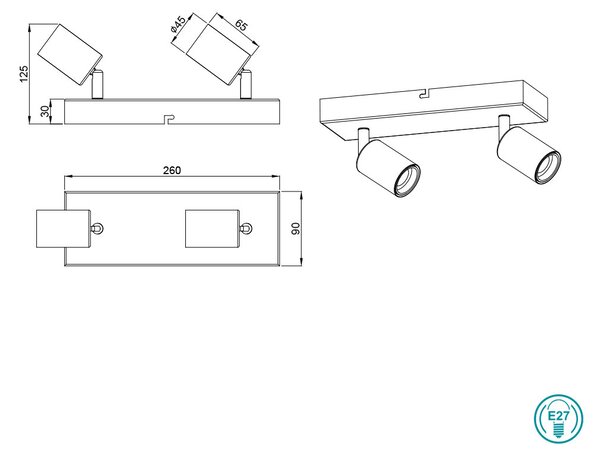 Φωτιστικό Σποτ RL Lighting Vannes R80182007 Νίκελ Ματ