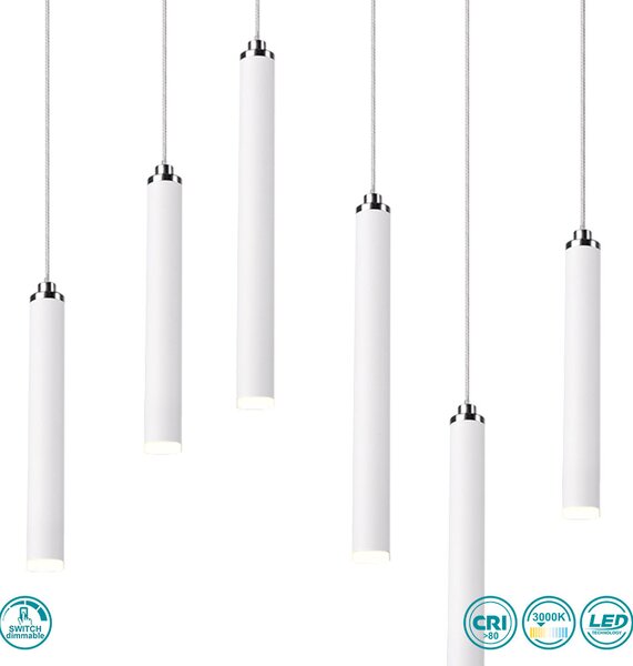 Φωτιστικό Κρεμαστό Trio Lighting Tubular 321611131 Λευκό Ματ