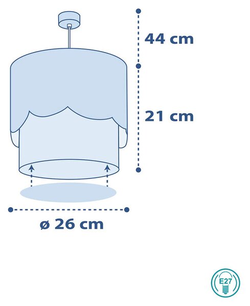 Φωτιστικό Κρεμαστό Παιδικό Ango Moon Blue 61232T