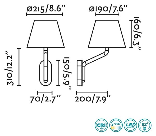 Απλίκα Faro Eterna 24007-11 Μπεζ