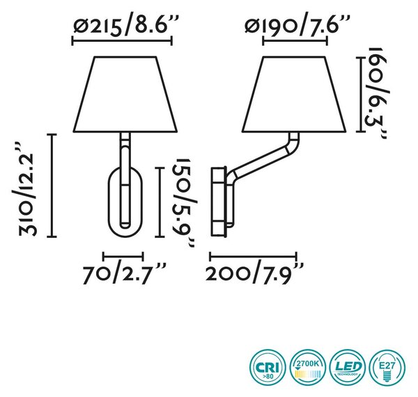 Απλίκα Faro Eterna 24006-11 Μπεζ