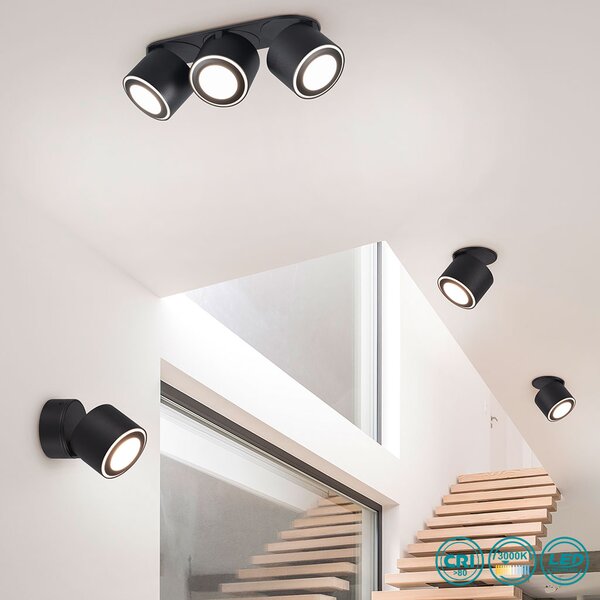 Φωτιστικό Οροφής Trio Lighting Taurus 652910132 Μαύρο Ματ