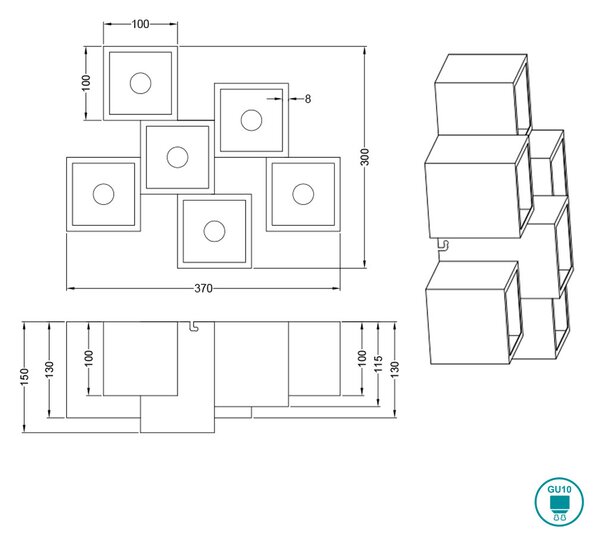 Σποτ Trio Lighting Fernando 604900632 Μαύρο Ματ