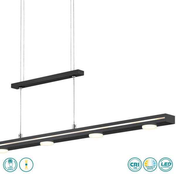 Φωτιστικό Κρεμαστό Trio Lighting Lacal 379190732 Μαύρο Ματ