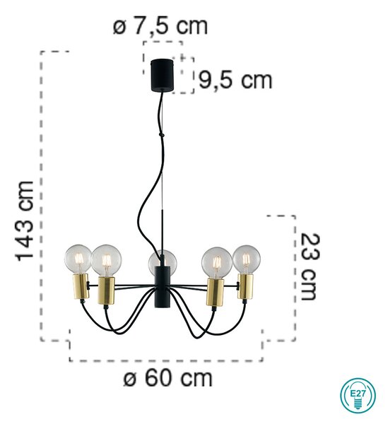 Φωτιστικό Κρεμαστό Retro Fan Europe Axon-S5 8031414863174