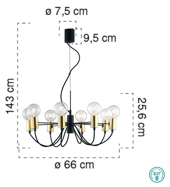 Φωτιστικό Κρεμαστό Retro Fan Europe Axon-S8 8031414862108