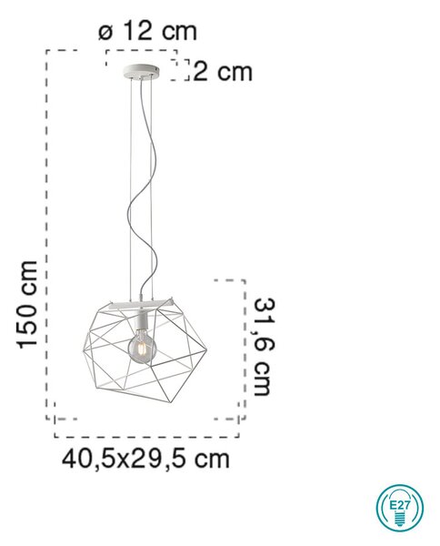 Φωτιστικό Κρεμαστό Fan Europe I-Abraxas-S1 Bco 8031414871667 Λευκό Ματ