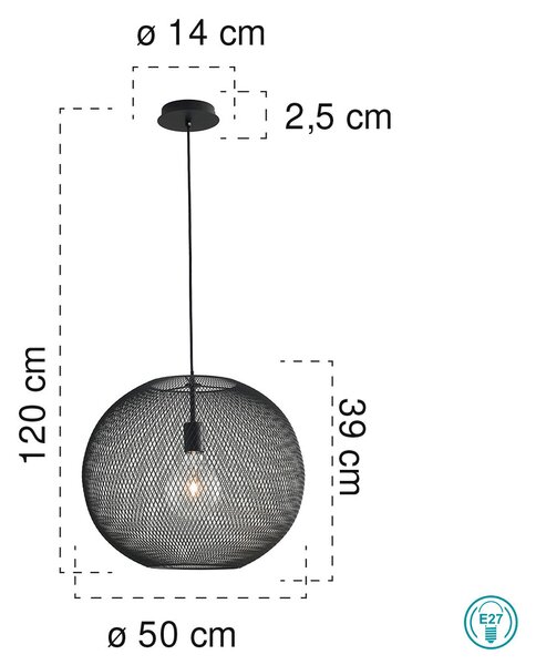 Φωτιστικό Κρεμαστό Fan Europe I-Esedra-S50 NER 8031440362917