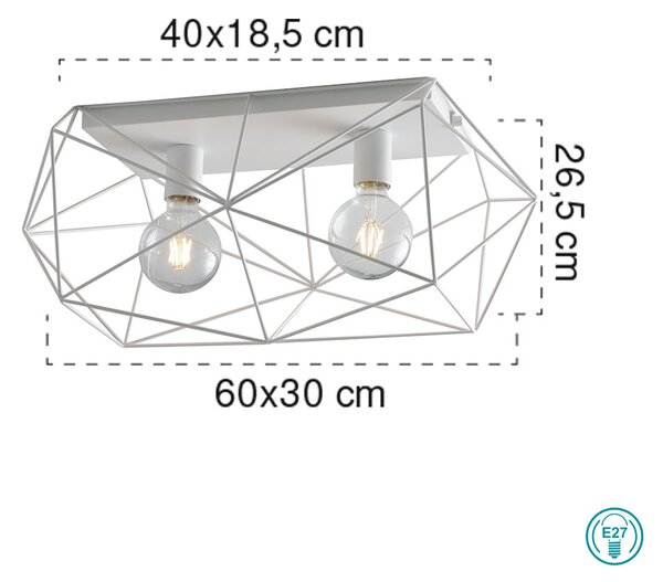 Φωτιστικό Οροφής Fan Europe I-Abraxas-PL2 Bco 8031414871643 Λευκό Ματ