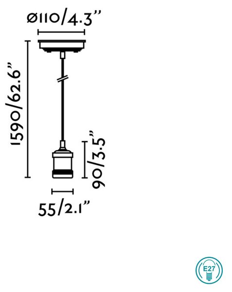 Φωτιστικό Κρεμαστό Faro Art 65134 Μαύρο Ματ