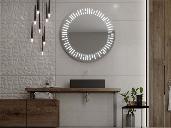 Στρογγυλός καθρέφτης με φωτισμό LED C6 premium