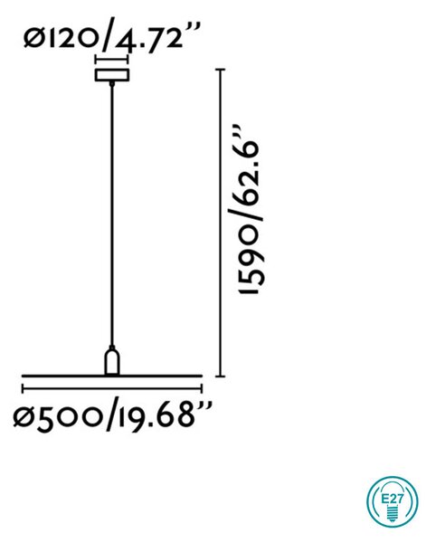 Φωτιστικό Κρεμαστό Faro Plat 68145 Μαύρο Ματ