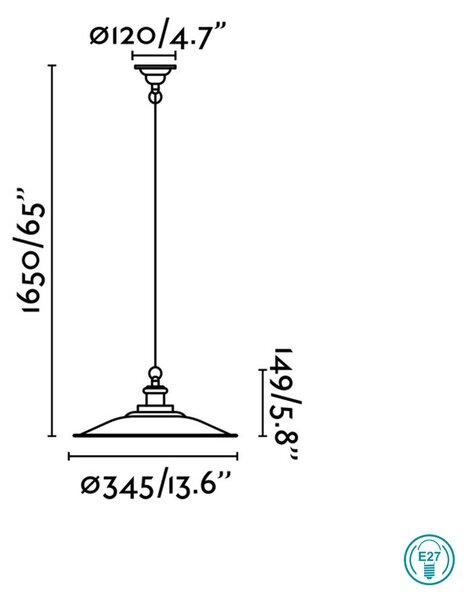 Φωτιστικό Κρεμαστό Faro Lang 62804 Μαύρο