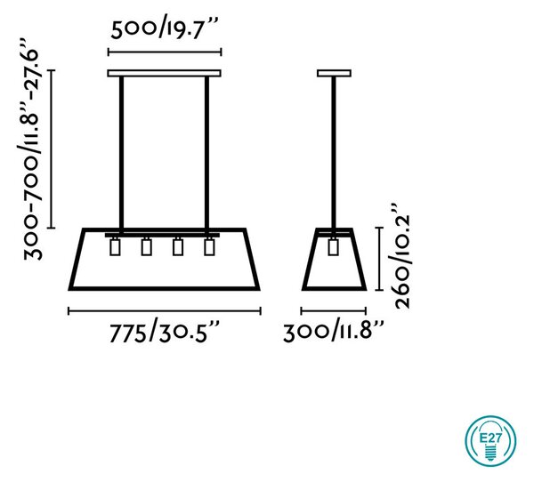 Φωτιστικό Κρεμαστό Faro Rose 65081