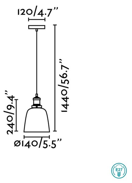 Φωτιστικό Κρεμαστό Faro Liz 65080 Αντικέ