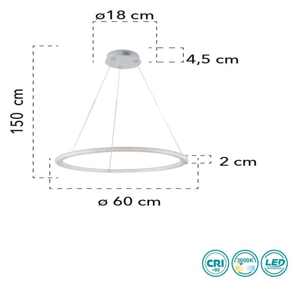 Φωτιστικό Κρεμαστό Fan Europe Bryant-S1C 8031414877690 Θερμό Λευκό