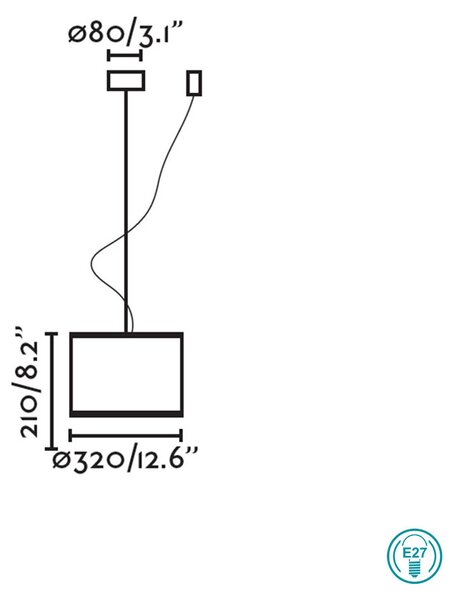 Φωτιστικό Κρεμαστό Faro Mambo D32 64315-48