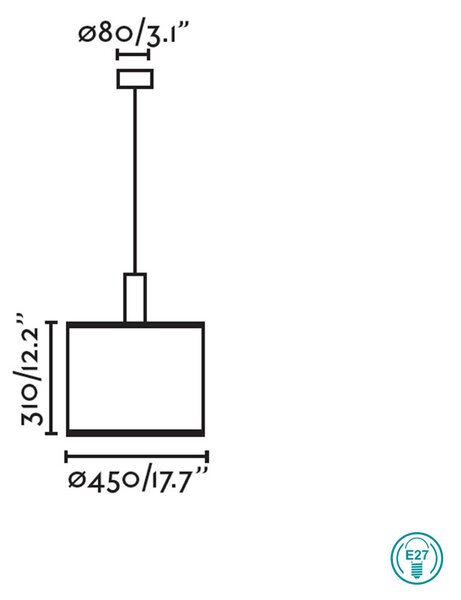 Φωτιστικό Κρεμαστό Faro Mambo D45 64315-49