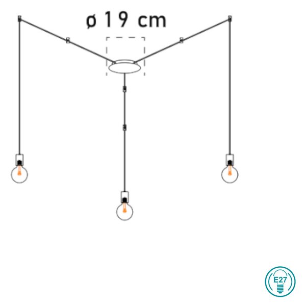 Φωτιστικό Οροφής Fan Europe Habitat-PL3 BCO 8031414869602 Λευκό