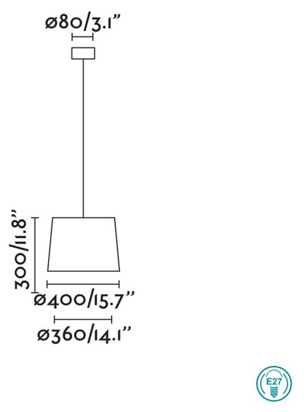 Φωτιστικό Κρεμαστό Faro Conga 64315-55 Μπεζ