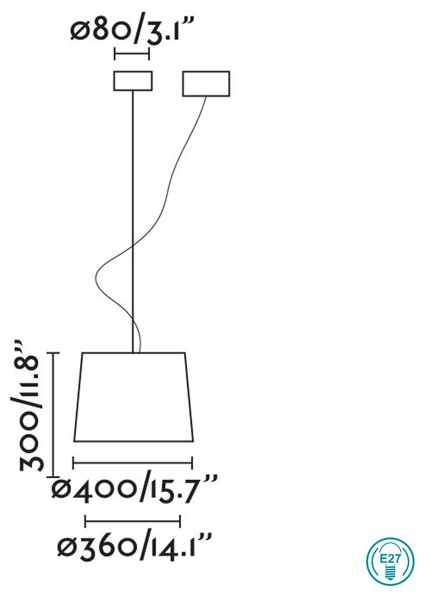 Φωτιστικό Κρεμαστό Faro Conga 64314-56 Μαύρο