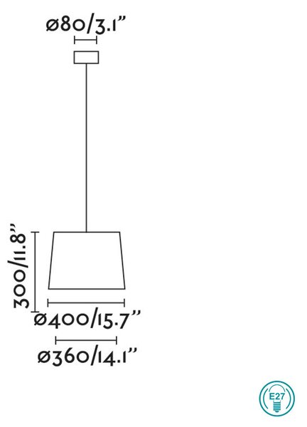 Φωτιστικό Κρεμαστό Faro Samba 64315-44 Μπεζ