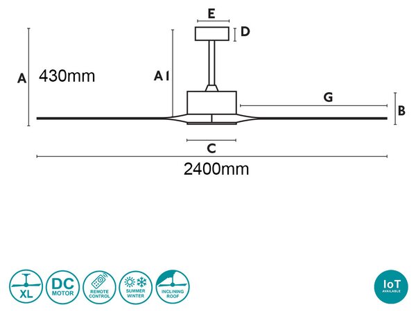 Ανεμιστήρας Οροφής Faro Kauai 34200WPA Καφέ χωρίς Φως Smart