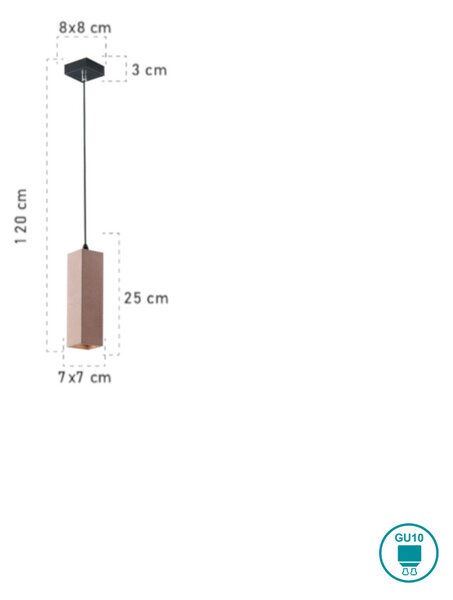 Φωτιστικό Κρεμαστό Fan Europe Kruk-Q-S1 MAT 8031414871612 Κεραμιδί