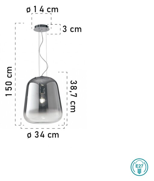 Φωτιστικό Κρεμαστό Fan Europe Smoke-S35 8031414863730