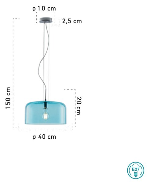 Φωτιστικό Κρεμαστό Fan Europe Gibus-S40 BLU 8031414873869 Μπλε