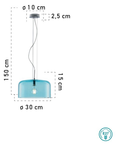 Φωτιστικό Κρεμαστό Fan Europe Gibus-S30 BLU 8031414875054 Μπλε