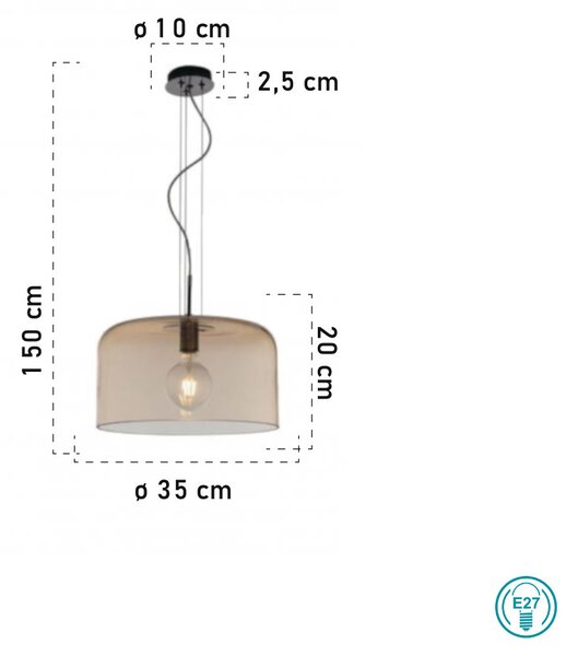 Φωτιστικό Κρεμαστό Fan Europe Gibus-S35 AMB 8031414875085 Μελι