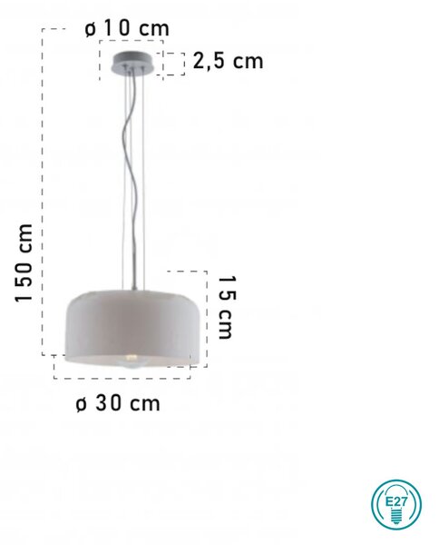 Φωτιστικό Κρεμαστό Fan Europe Gibus-S30 BCO 8031414875030 Λευκό