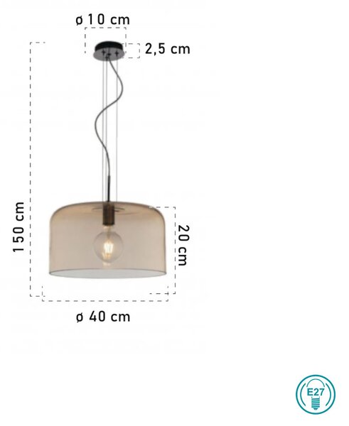 Φωτιστικό Κρεμαστό Fan Europe Gibus-S40 AMB 8031414868582 Μελι