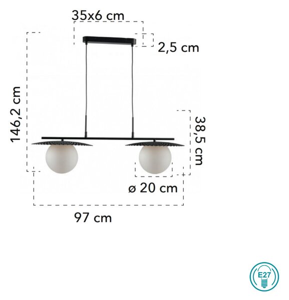 Φωτιστικό Κρεμαστό Fan Europe Chaplin-S2 NER 8031414874491