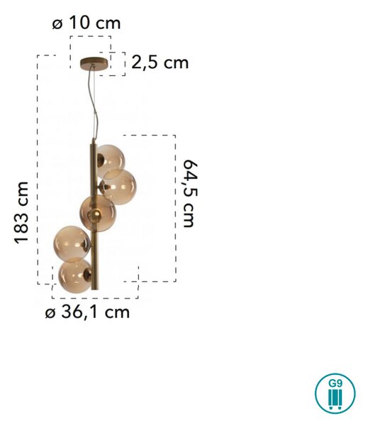 Φωτιστικό Κρεμαστό Fan Europe Honey-S5 8031414874682