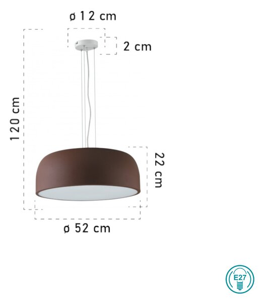 Φωτιστικό Κρεμαστό Fan Europe Bistrot-S52 BRO 8031414863549 Καφέ