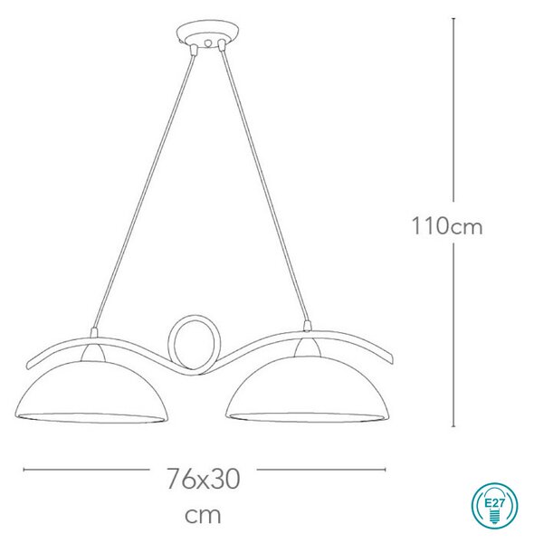 Φωτιστικό Κρεμαστό Fan Europe Halley-2 CR 8031438121250 Χρώμιο