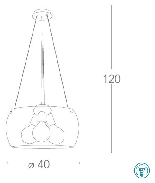 Φωτιστικό Κρεμαστό Fan Europe Equatore-S40BCO 8031422861094 Λευκό