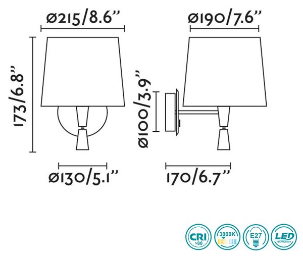 Απλίκα Faro Samba 64308-36 Λευκή-Κίτρινη