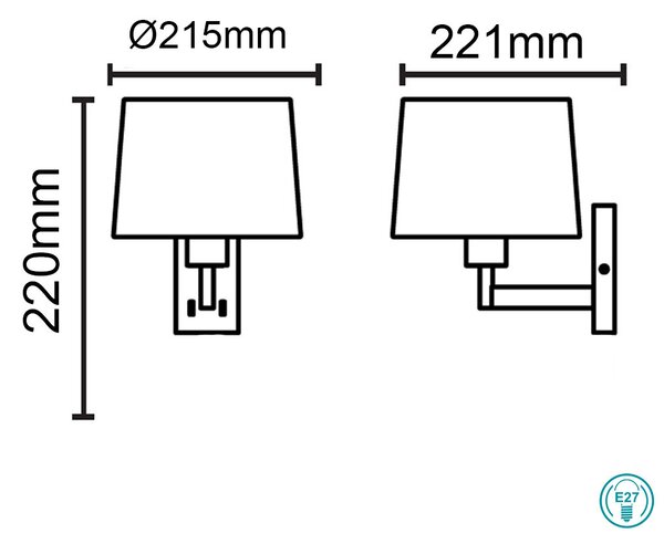 Απλίκα Faro Artis 68490-01 Αντικέ-Λευκή